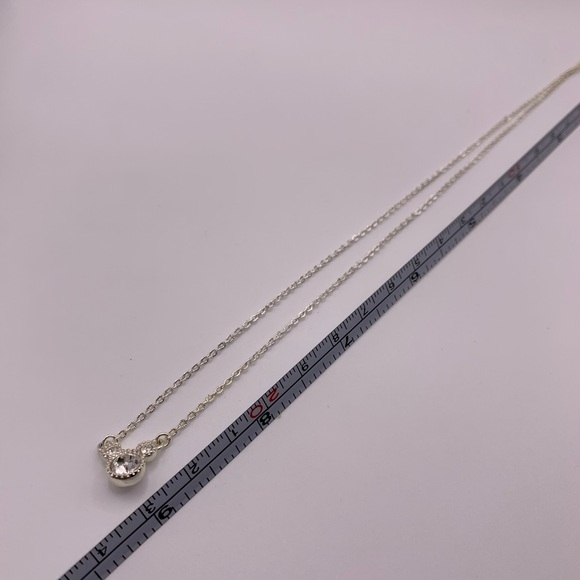 #125 Silver tone crystal Disney Micky Mouse necklace - Picture 6 of 6